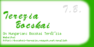 terezia bocskai business card